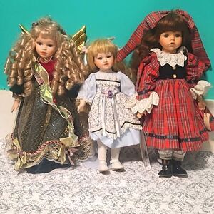 Vintage Haunted Seymour Mann Connoisseur Porcelain Doll Lot 3 Creepy